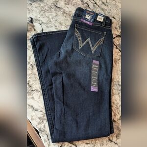 Wrangler Women's Dark Blue Q-Baby Riding Jeans